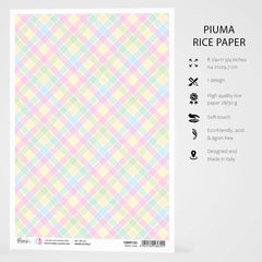 Ciao Bella Rice Paper A4 Pastel Plaid-3