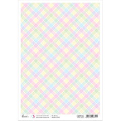 Ciao Bella Rice Paper A4 Pastel Plaid-1