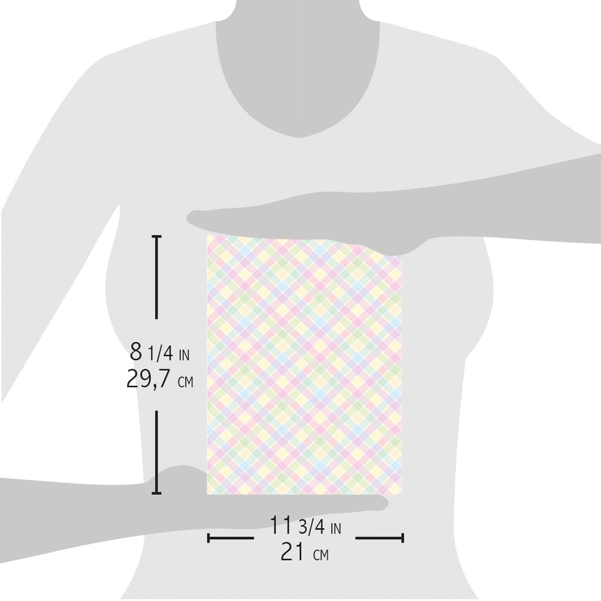 Ciao Bella Rice Paper A4 Pastel Plaid-2