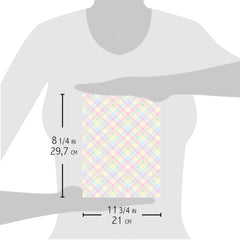 Ciao Bella Rice Paper A4 Pastel Plaid-2