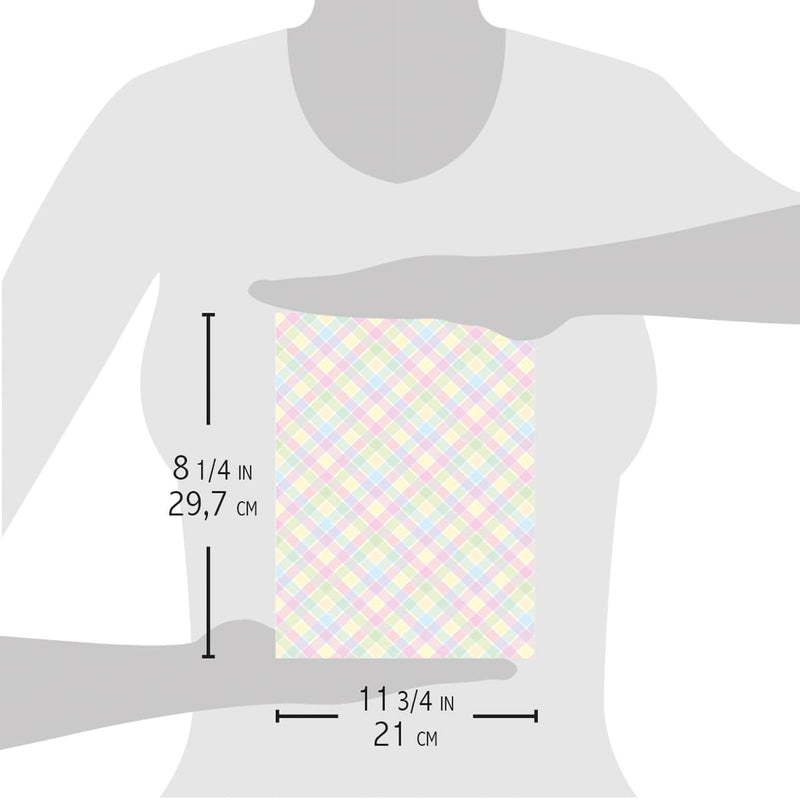 Ciao Bella Rice Paper A4 Pastel Plaid-2