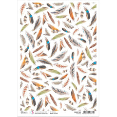 Ciao Bella Rice Paper A4 Feathers-1