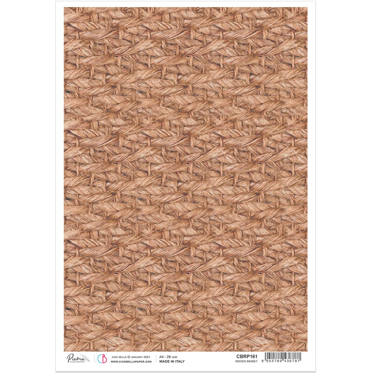 Ciao Bella Rice Paper A4 Woven Basket-1