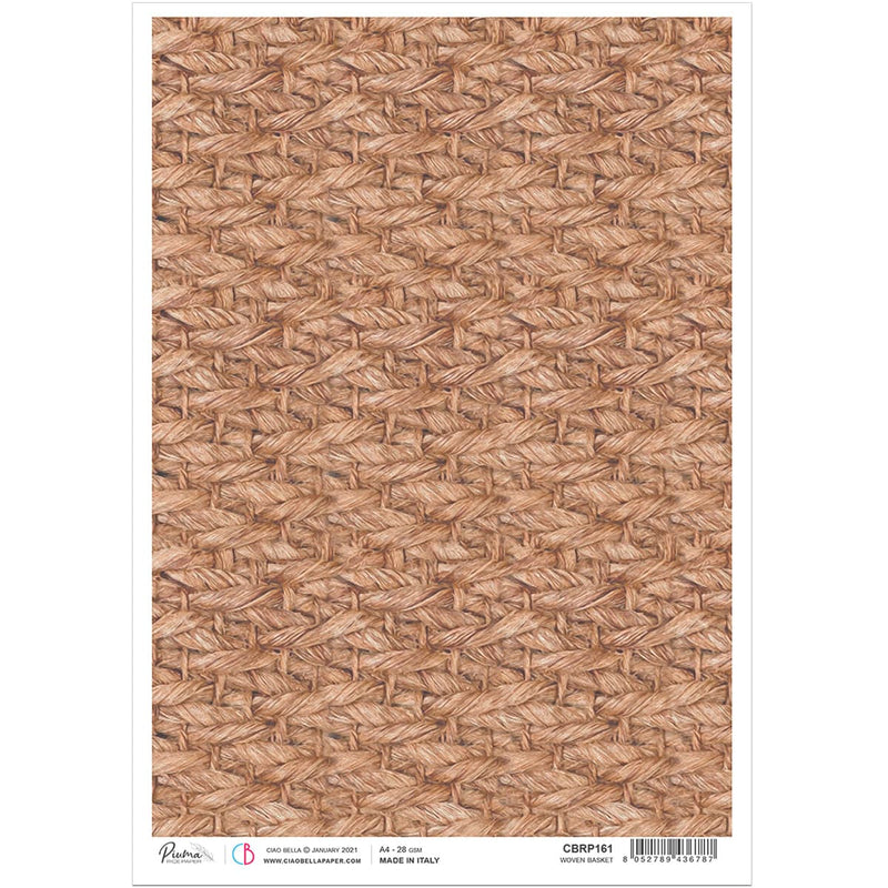 Ciao Bella Rice Paper A4 Woven Basket-1