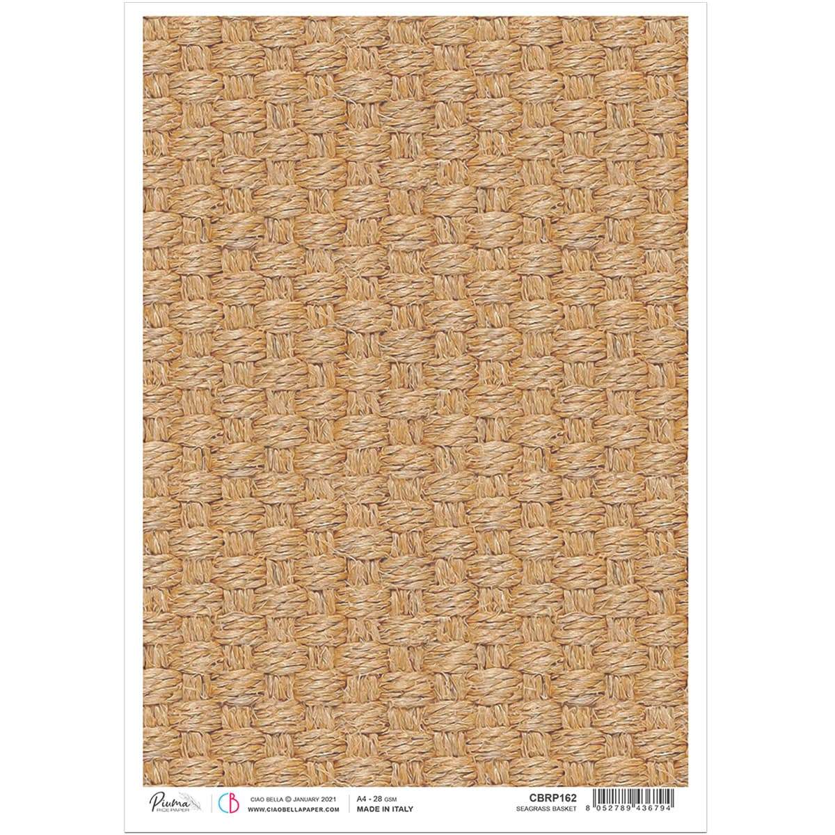 Ciao Bella Rice Paper A4 Seagrass Basket-1