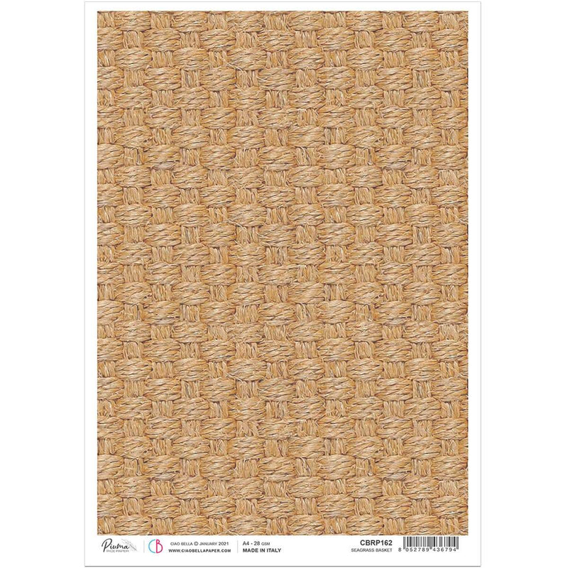 Ciao Bella Rice Paper A4 Seagrass Basket-1