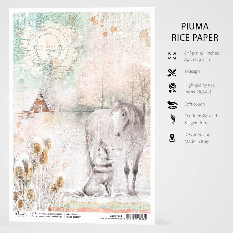 Ciao Bella Rice Paper A4 Love knows no borders-3