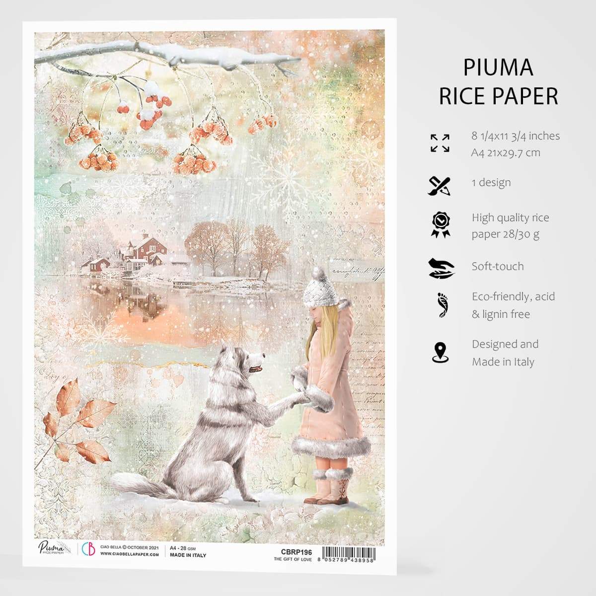 Ciao Bella Rice Paper A4 The Gift of Love-3