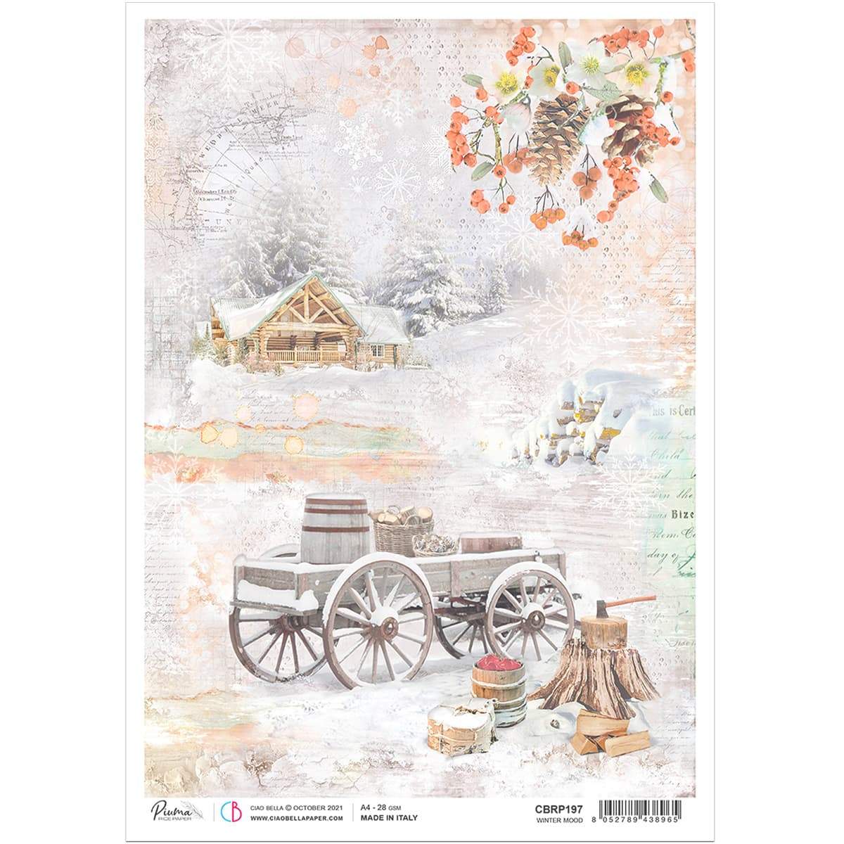 Ciao Bella Rice Paper A4 Winter Mood-1