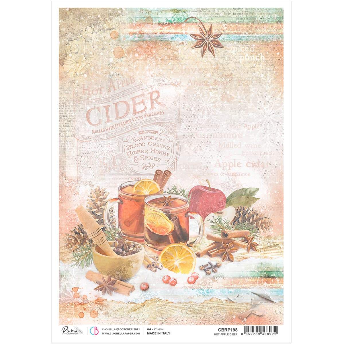 Ciao Bella Rice Paper A4 Hot Apple Cider-1