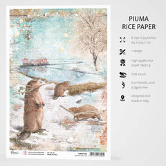 Ciao Bella Rice Paper A4 Beavers Tree Farm-3