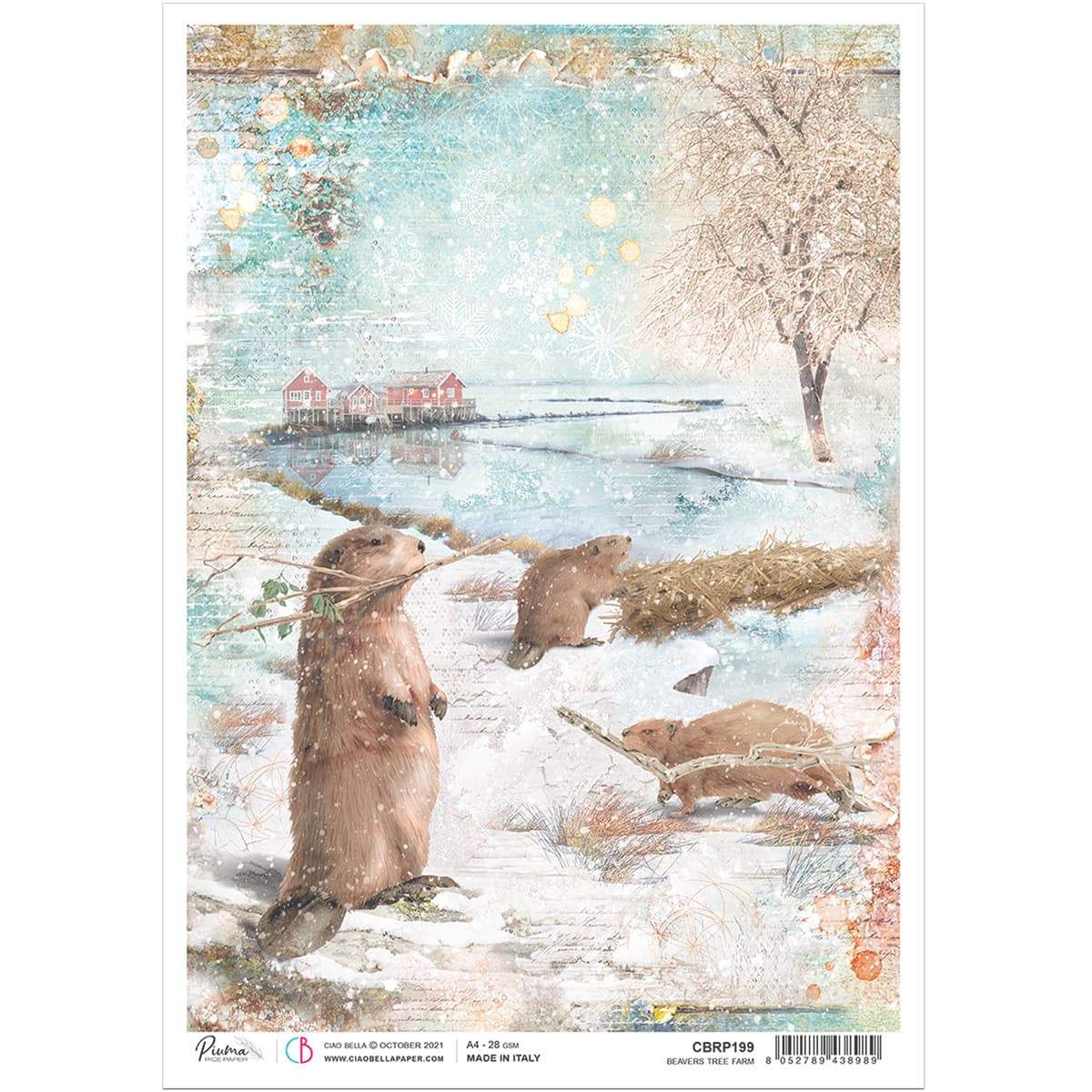 Ciao Bella Rice Paper A4 Beavers Tree Farm-1