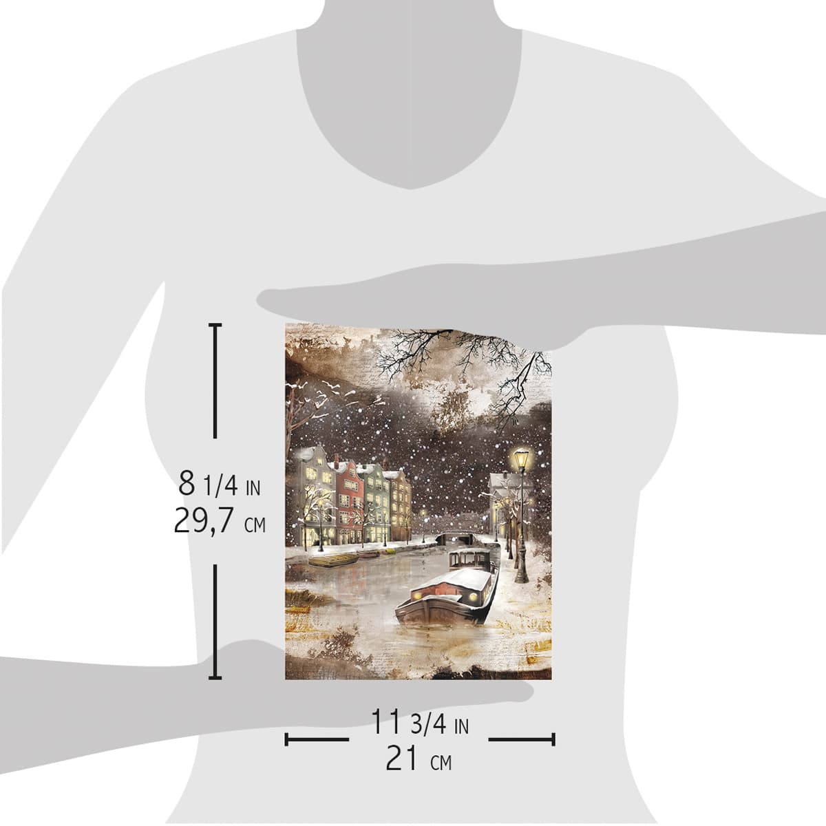 Ciao Bella Rice Paper A4 A Memorable Snowy Day-2