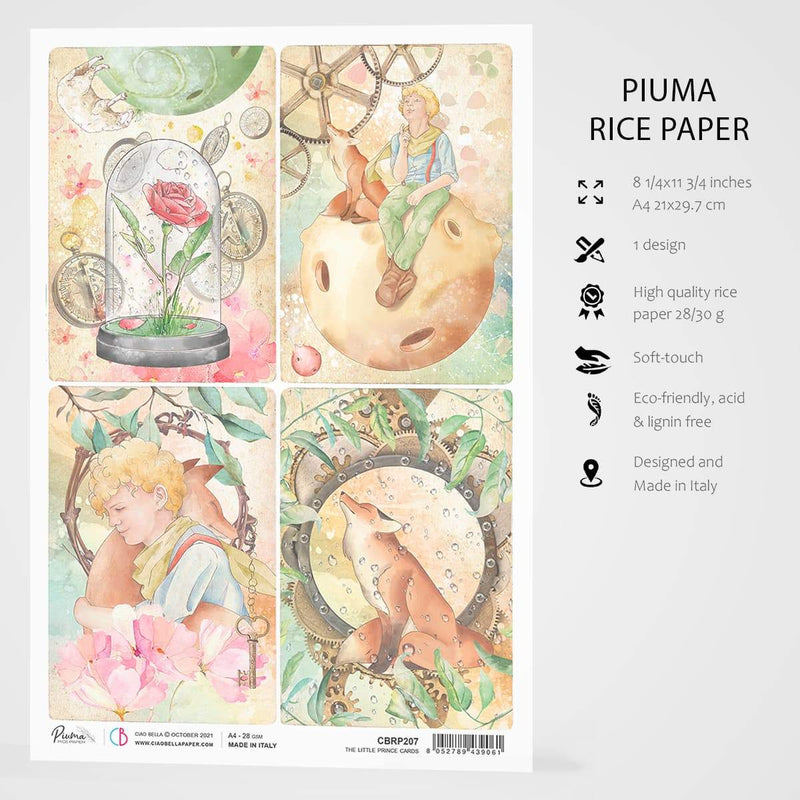 Ciao Bella Rice Paper A4 The Little Prince Cards-4