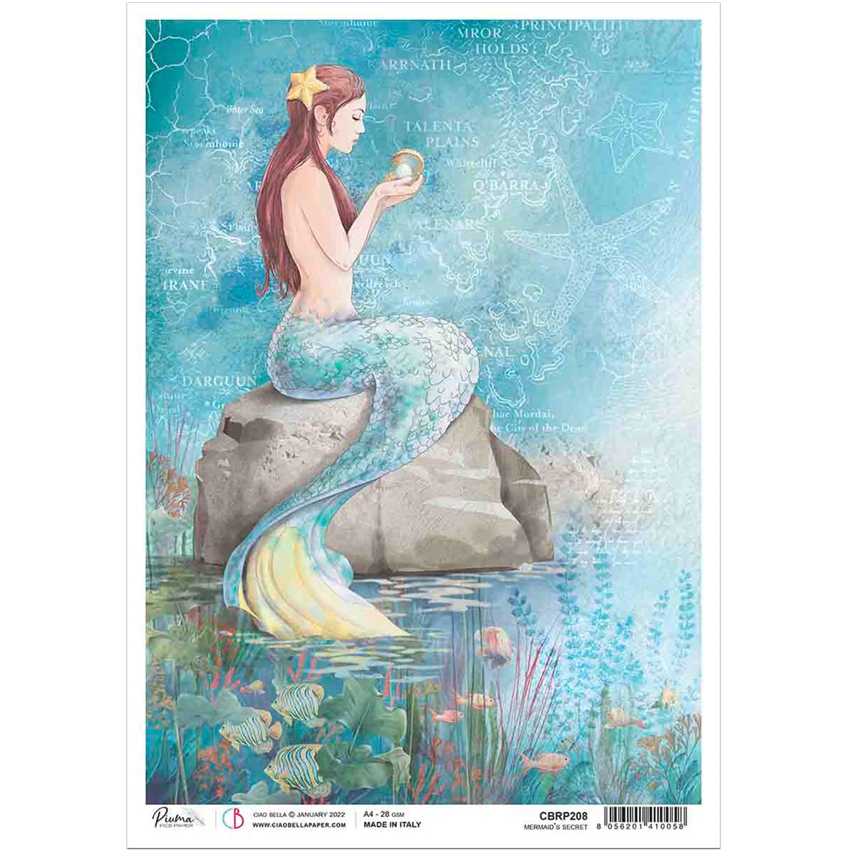 Ciao Bella Rice Paper A4 Mermaid's Secret-1