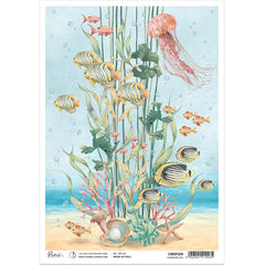 Ciao Bella Rice Paper A4 Caribbean Sea-1