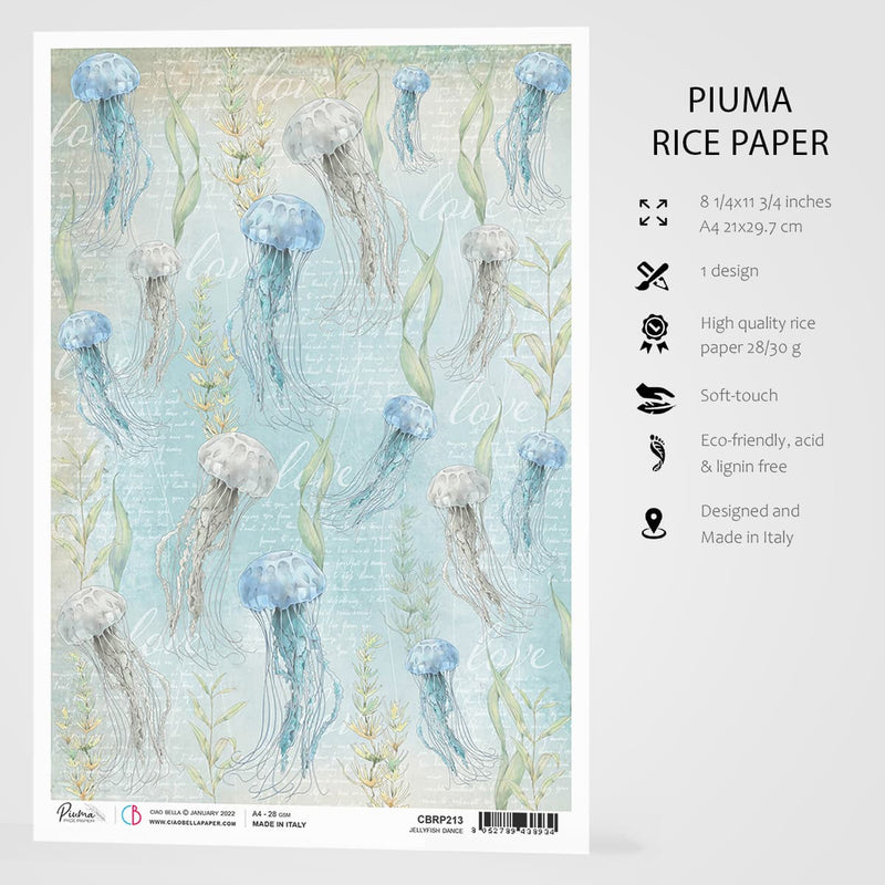 Ciao Bella Rice Paper A4 Jellyfish Dance-3