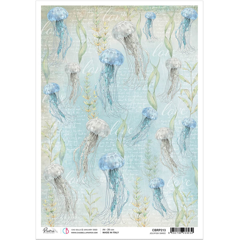 Ciao Bella Rice Paper A4 Jellyfish Dance-1