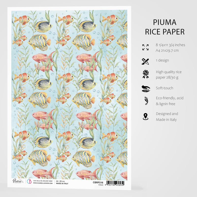 Ciao Bella Rice Paper A4 Fishes-3