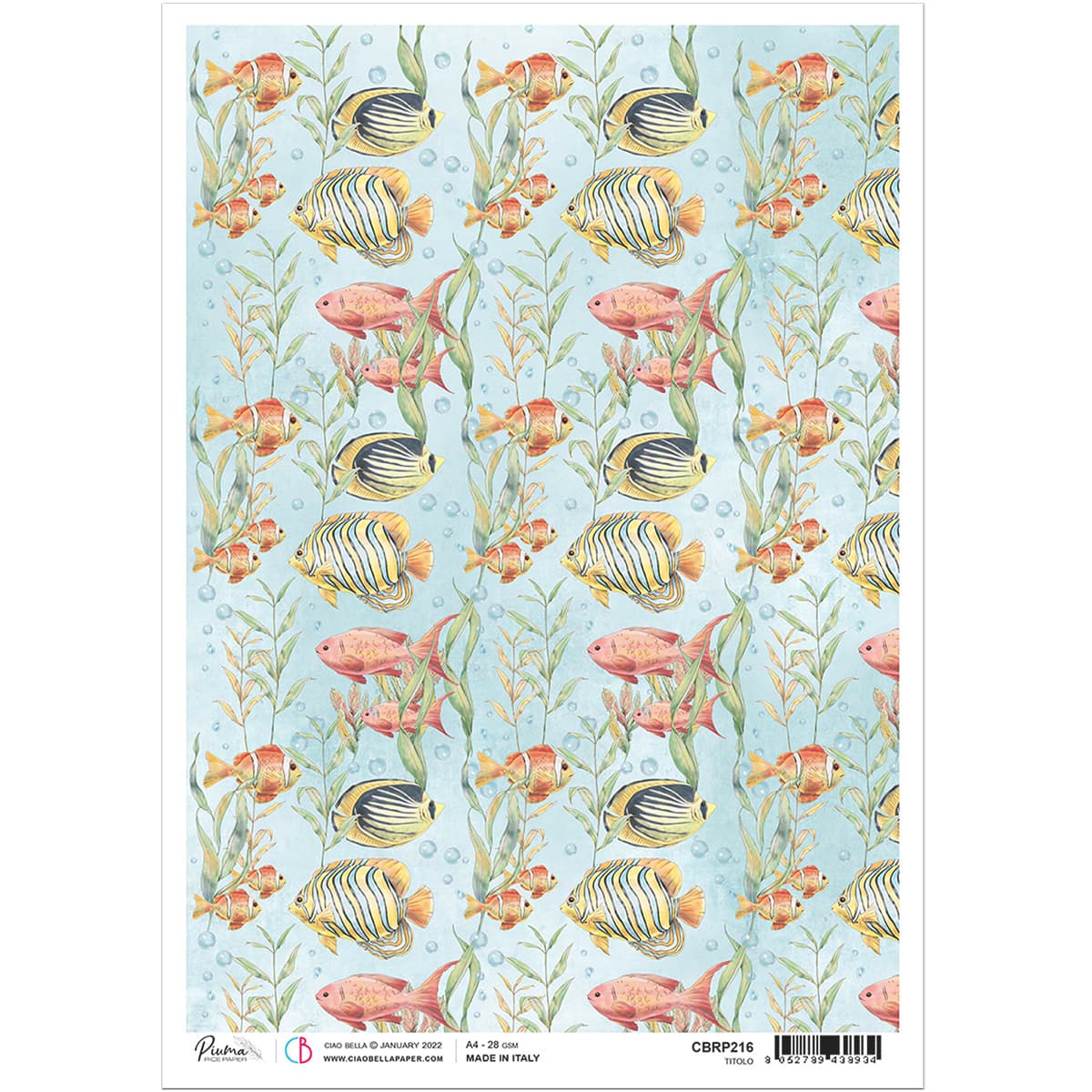 Ciao Bella Rice Paper A4 Fishes-1