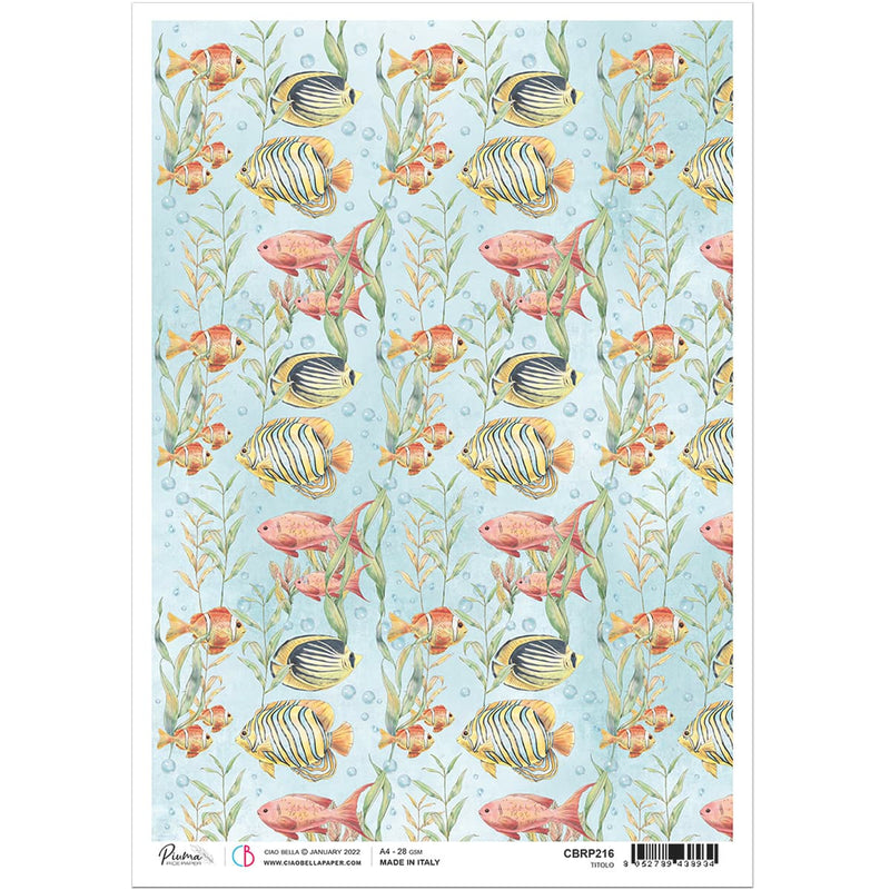 Ciao Bella Rice Paper A4 Fishes-1