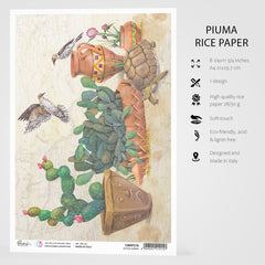 Ciao Bella Rice Paper A4 Cactus Garden-3