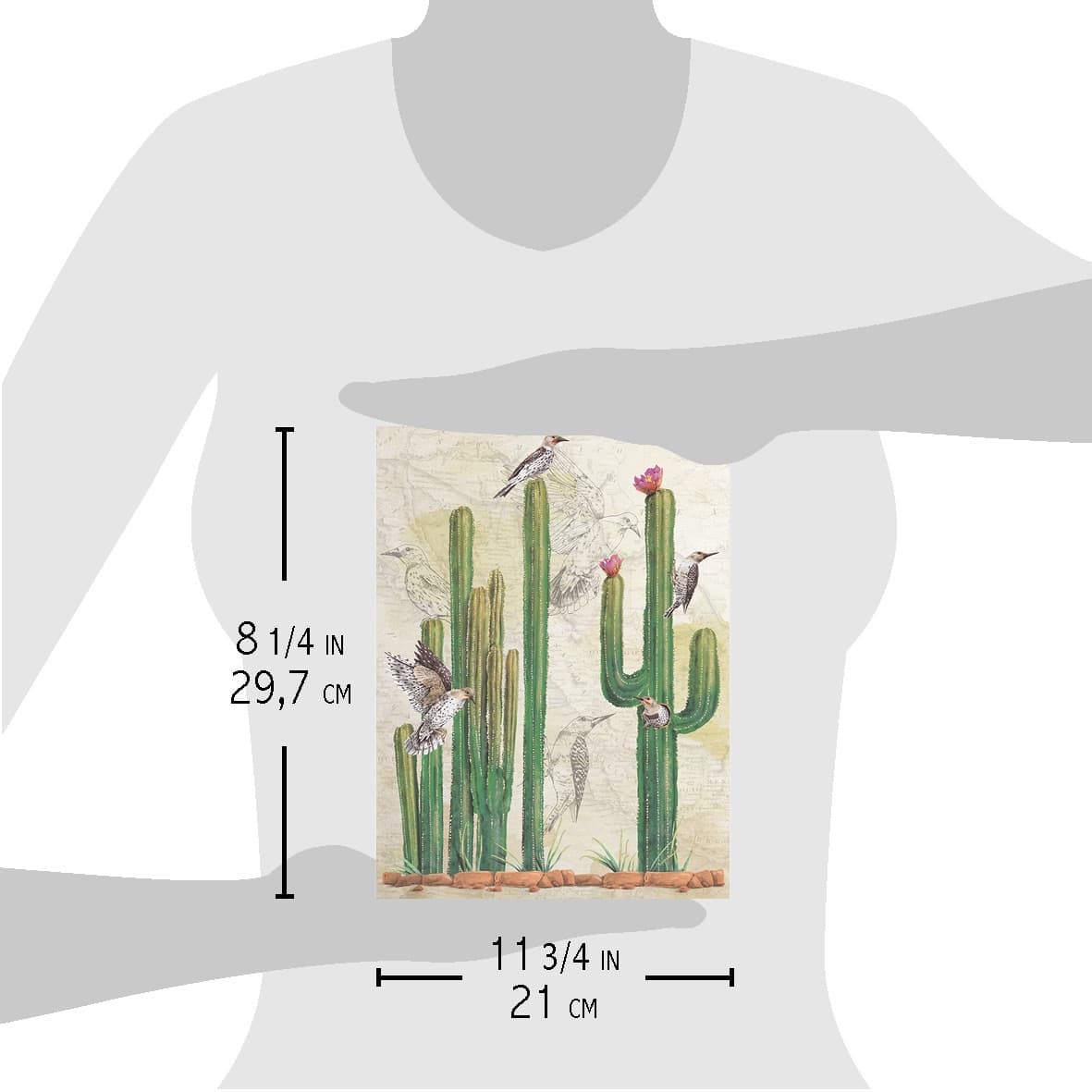 Ciao Bella Rice Paper A4 Saguaros-2