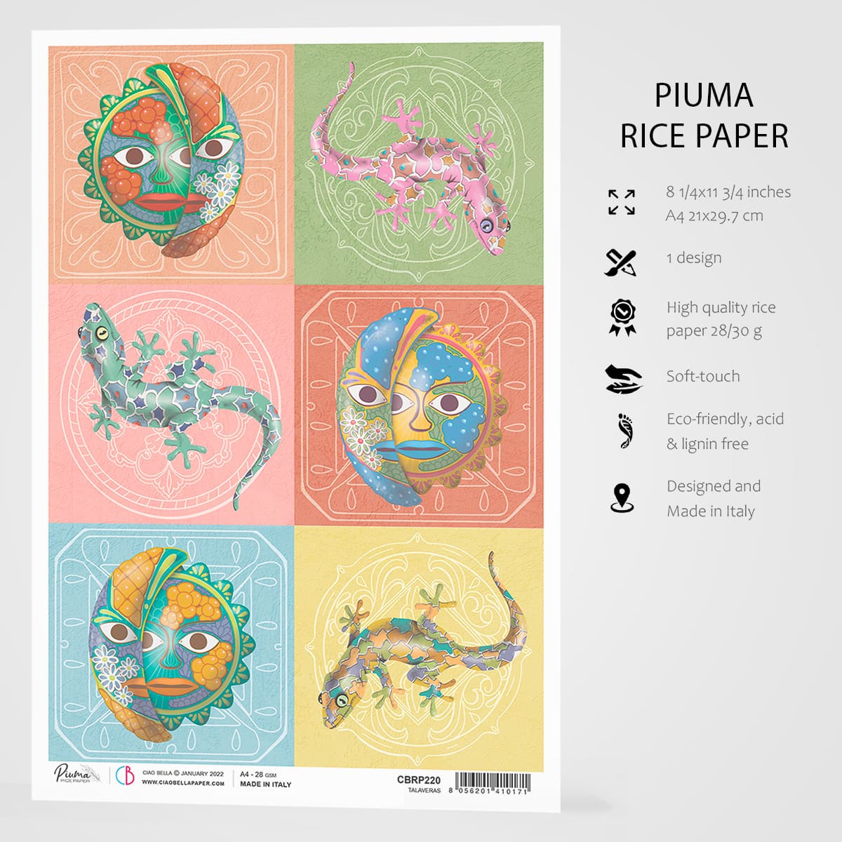 Ciao Bella Rice Paper A4 Talaveras-3