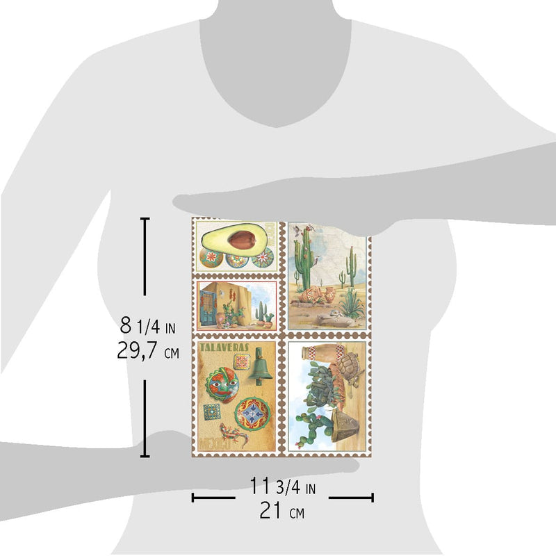 Ciao Bella Rice Paper A4 Sonora Postal Stamps-2