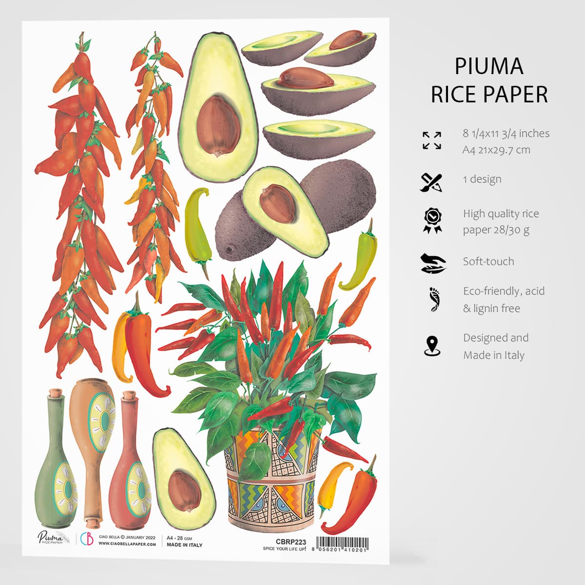 Ciao Bella Rice Paper A4 Spice Your Life Up!-3
