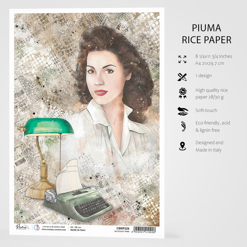 Ciao Bella Rice Paper A4 Bletchley Park-3