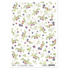 Ciao Bella Rice Paper A4 Blackberry Garden-1