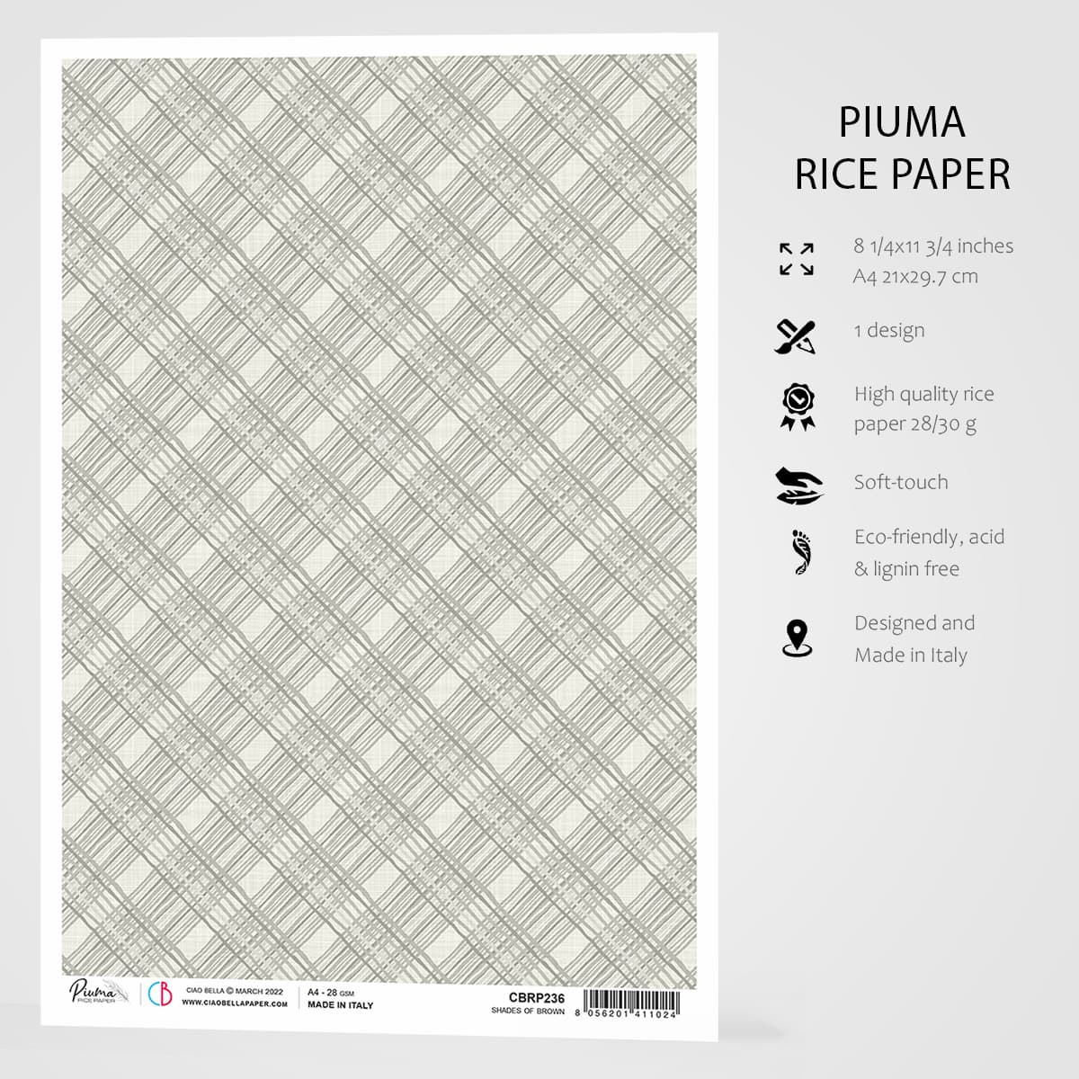 Ciao Bella Rice Paper A4 Shades Of Brown-3