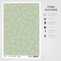 Ciao Bella Rice Paper A4 Shades Of Green-3