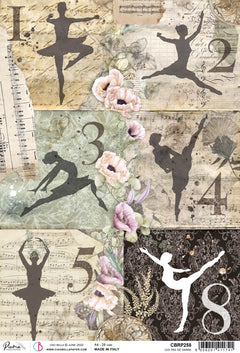 Ciao Bella Rice Paper A4 Piuma Les Pas de Danse - 5 Sheets-1