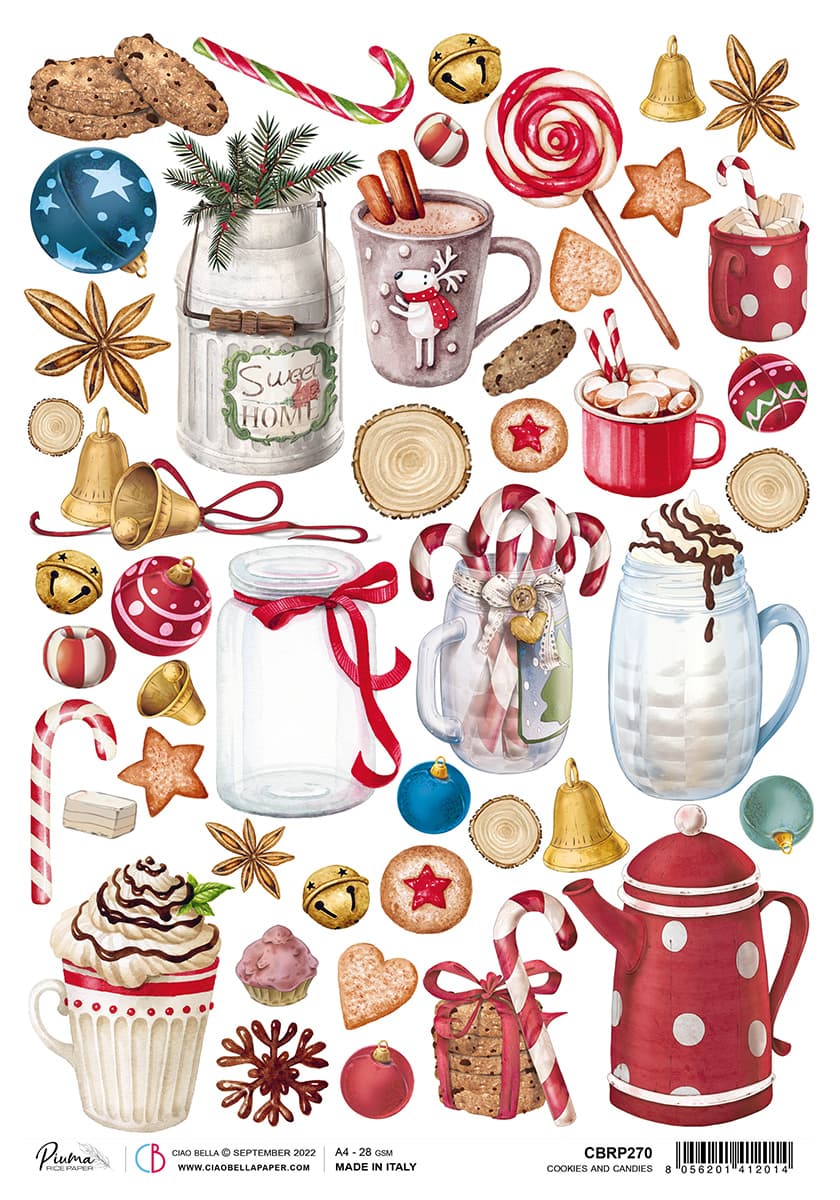 Rice Paper A4 Piuma Cookies and Candies - 5 Sheets-1