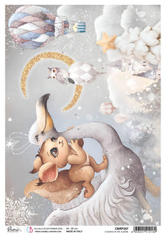 Rice Paper A4 Piuma A castle in the clouds - 5 Sheets-1