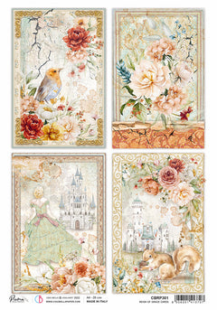 Rice Paper A4 Piuma Reign of Grace cards - 5 Sheets-1