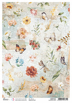 Rice Paper A4 Piuma Blossoms dance - 5 Sheets-1