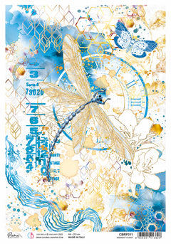 Rice Paper A4 Piuma Midnight flight - 5 Sheets-1