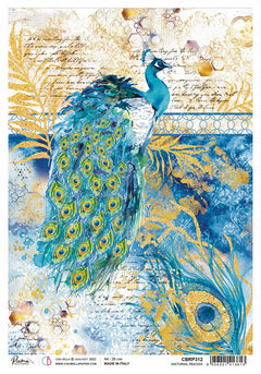 Rice Paper A4 Piuma Nocturnal peacock - 5 Sheets-1