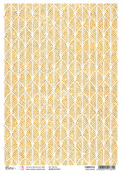 Rice Paper A4 Piuma Gold leaves - 5 Sheets-1