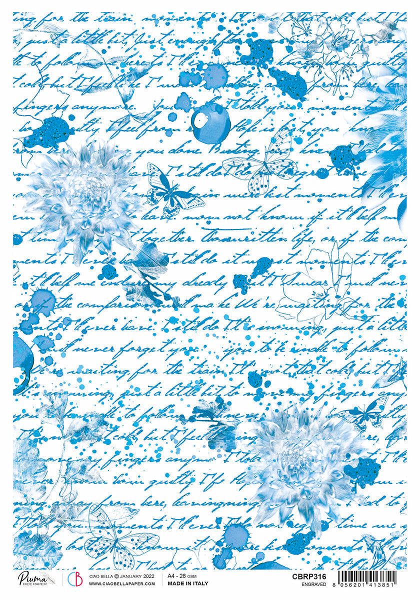 Rice Paper A4 Piuma Engraved - 5 Sheets-1