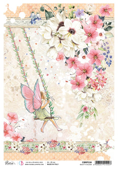 Ciao Bella Rice Paper A4 Piuma Beauty In Bloom - 5 Sheets-1