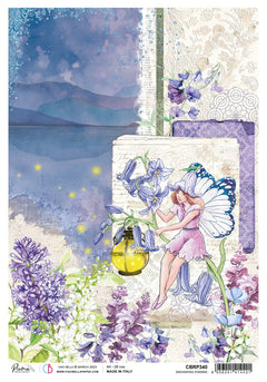Ciao Bella Rice Paper A4 Piuma Enchanted Evening - 5 Sheets-1