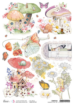 Ciao Bella Rice Paper A4 Piuma Wonderful Fairy Tale - 5 Sheets-1