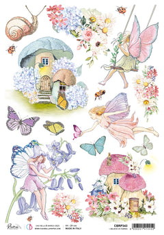 Ciao Bella Rice Paper A4 Piuma I Believe In Fairies - 5 Sheets-1