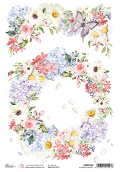 Ciao Bella Rice Paper A4 Piuma Blooming Everyday - 5 Sheets-1