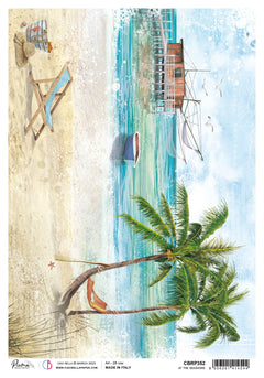 Ciao Bella Rice Paper A4 Piuma At The Seashore - 5 Sheets-1