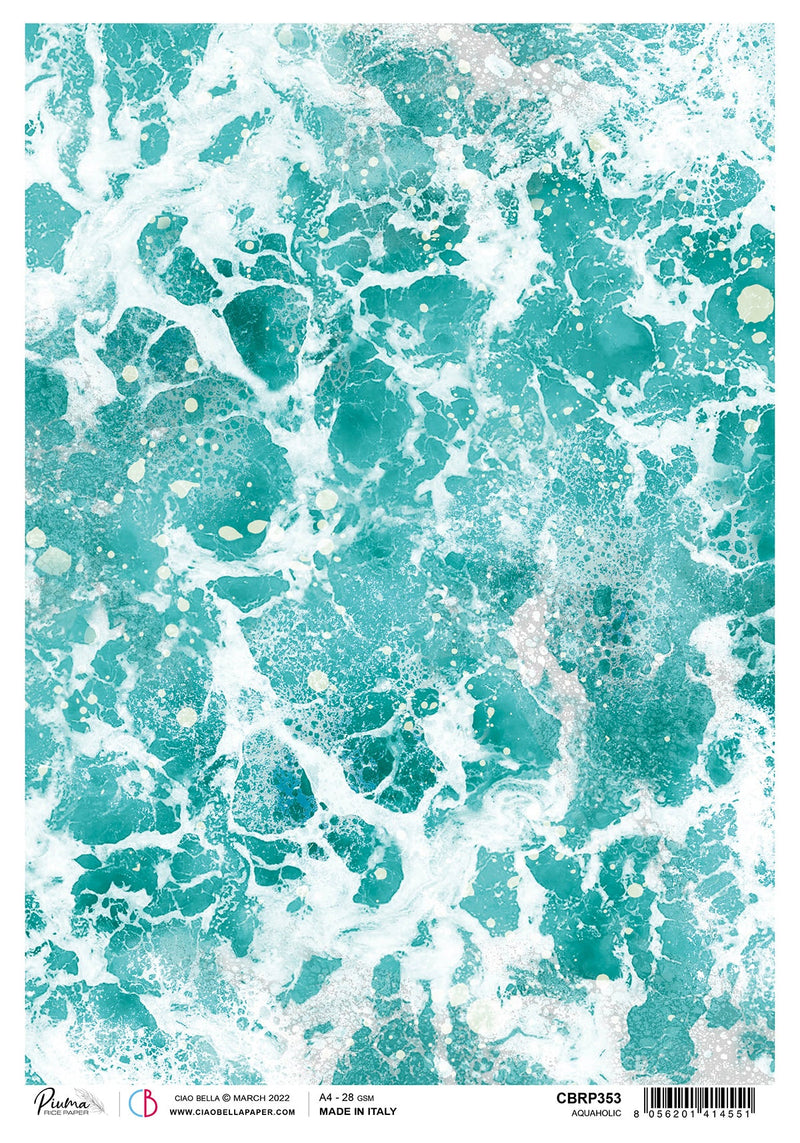 Ciao Bella Rice Paper A4 Piuma Aquaholic - 5 Sheets-1